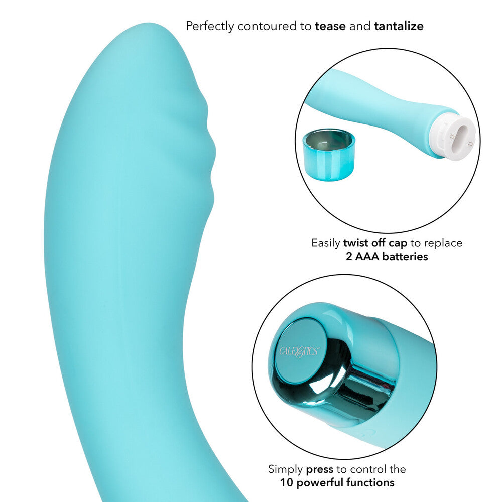 Eden-Ripple-Silicone-GSpot-Vibrator-Waterproof-6-inch|Detail View|"control features-detail view"