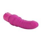 Power Stud Curvy Vibrator Waterproof Pink 6.75 Inch|Back View|"quality build - back view"