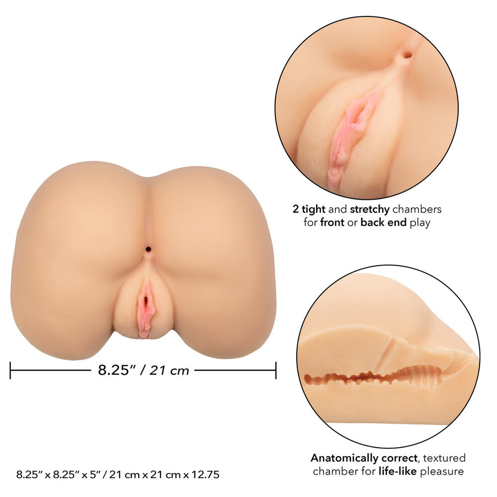 Stroke It Life Size Ass Flesh Pink|Back View|"quality build - back view"