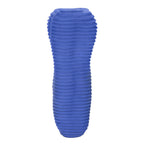 Apollo Stroker Closed End Textured Masturbator Blue|Front View|"stroker design - front view"
