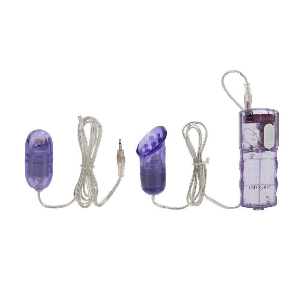 Double Play Vibrating Egg And Clitoral Stimulator|Front View|"Dual stimulation system - front view"