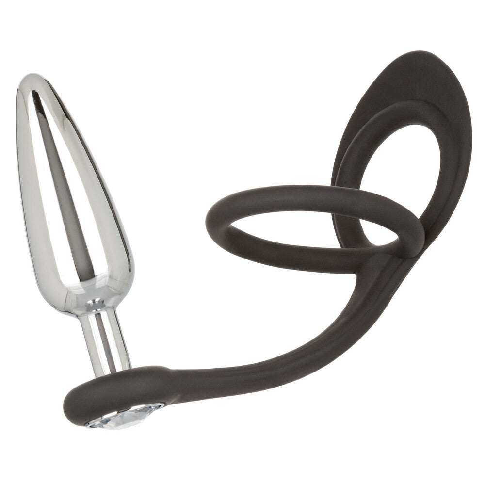 Star Fucker Slim Plug And Cockring|Front View|"slim combo set-front view"|