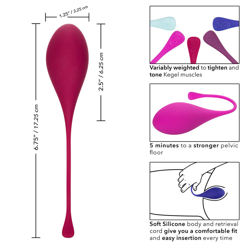 Tighten-And-Tone-Kegel-Training-5-Piece-Set|Side View|"progressive weight design-side view"