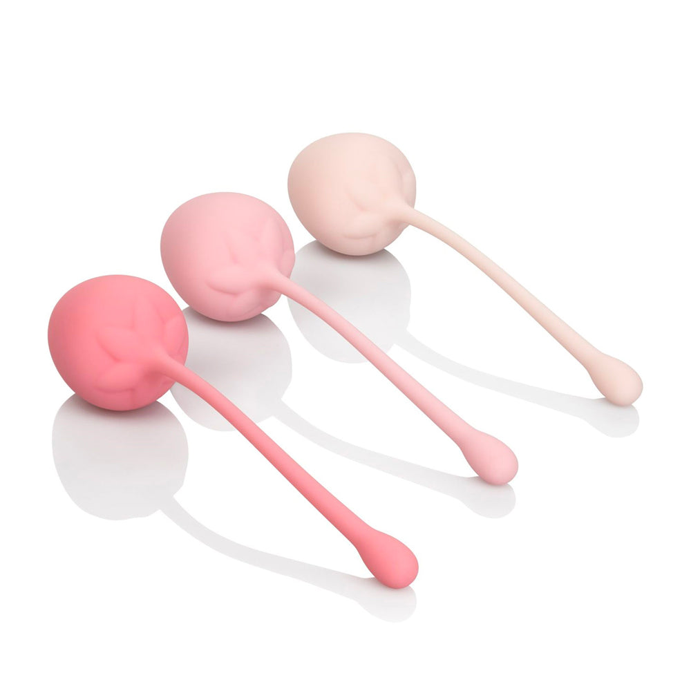 Kegel-Training-Set-Strawberry|Side View|"progressive weight design-side view"