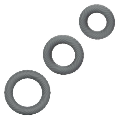 Link Up Ultra Soft Ultimate Cock Ring Set|Front View|"ultimate design - front view"