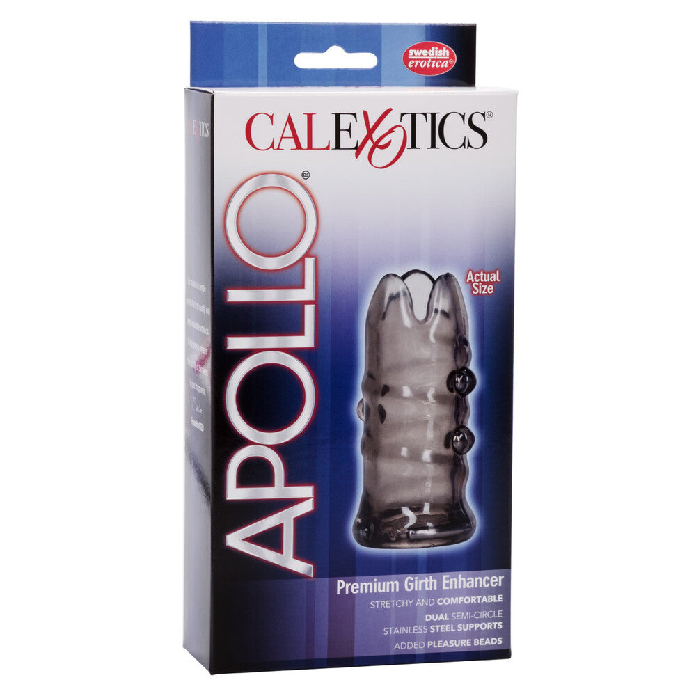 Apollo Premium Girth Enhancer Sleeve Smoke 3.5 Inch|Detail View|"surface detail - detail view"