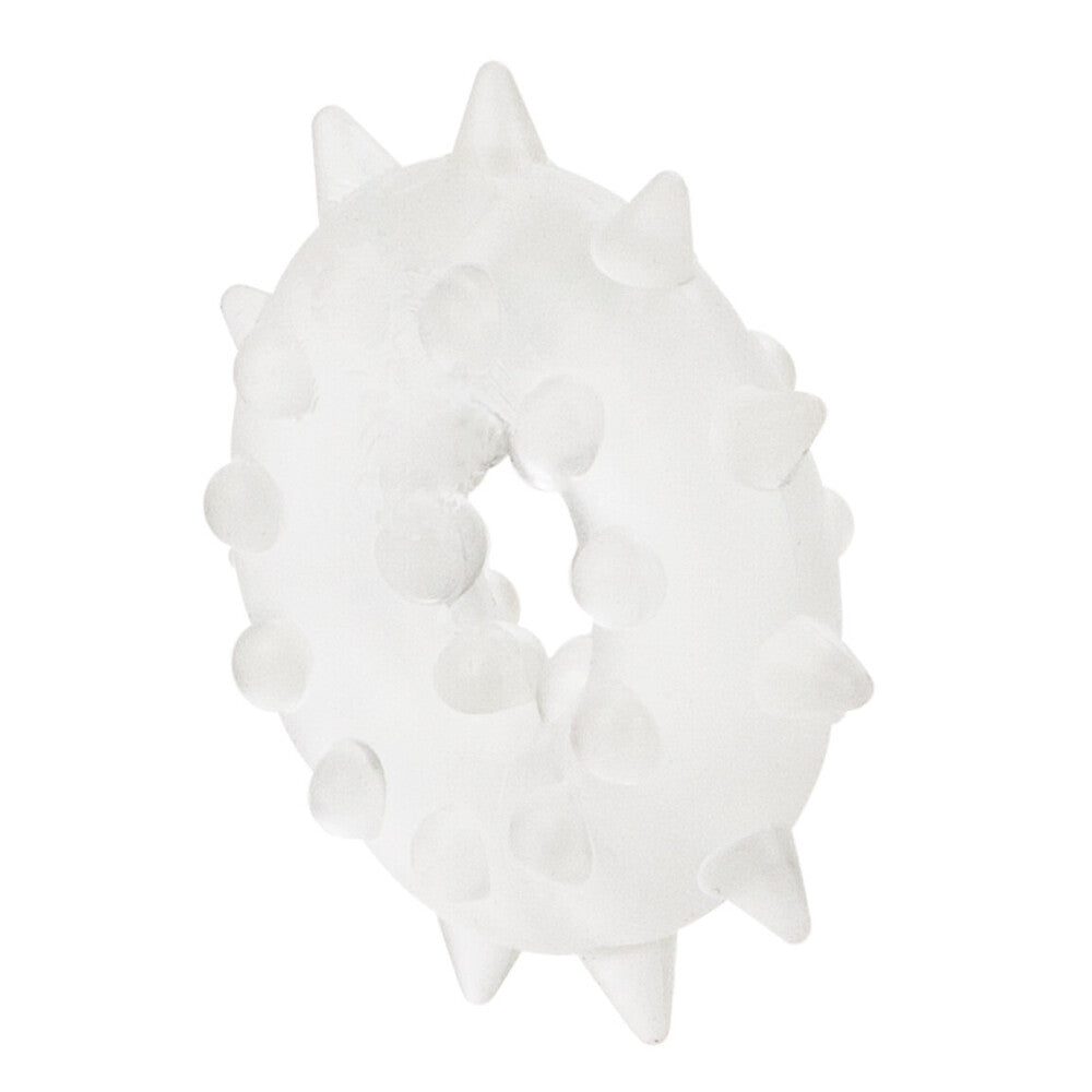 Sexagon Enhancer 2 Clear Cock Ring|Side View|"clear detail - side view"