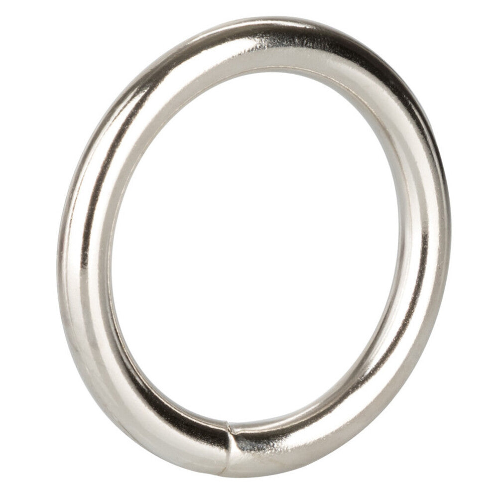 Medium Silver Cock Ring|Side View|"ring detail - side view"