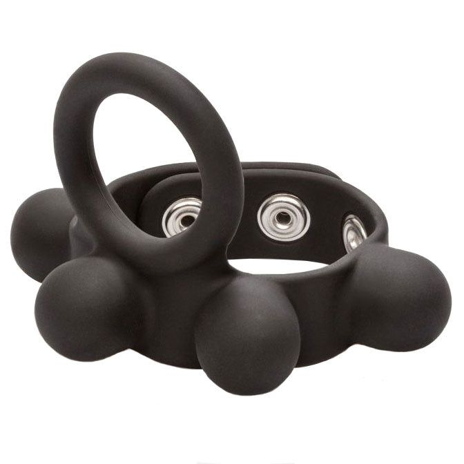 Medium Weighted Penis Ring and Ball Stretcher|Front View|"weighted ring-front view"|