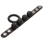 Medium Weighted Penis Ring and Ball Stretcher|Side View|"weight details-side view"|