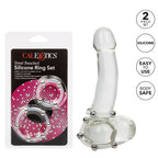 Steel Beaded Silicone Ring Set|Detail View|"surface detail - detail view"