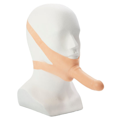 The Accommodator Face Strap On Dildo Flesh|Front View|"face design - front view"