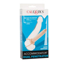 Accommodator Dual Penetrator Ivory Dildo|Detail View|"surface detail - detail view"