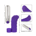 Intimate Play Purple Rechargeable Finger Teaser | Package | "complete teaser kit - package view"