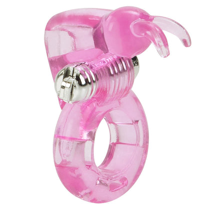 Basic Essentials Bunny Enhancer Cock Ring With Stimulator|Front View|"bunny design - front view"