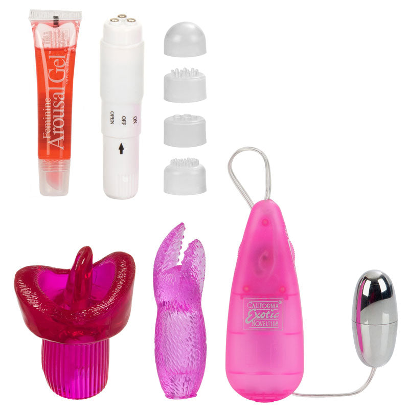 Her Clit Kit For Pleasure|Front View|"Complete pleasure kit - front view"