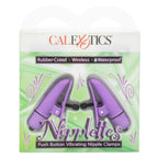 Nipplettes Vibrating Adjustable Purple Nipple Clamps|Kit View|"Complete pleasure system - kit view"