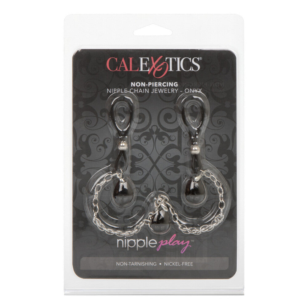 Nipple-Play-Non-Piercing-Nipple-Chain-Jewellery-Onyx|Side-View|"chain-design-side-view"