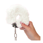 Ultra Fluffy Furry Cuffs White|Detail View|"fluff features-detail view"|