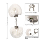 Ultra Fluffy Furry Cuffs White|Set View|"complete set-set view"|