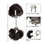 Ultra Fluffy Furry Cuffs Black|Set View|"complete set-set view"|