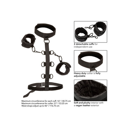 Boundless Collar Body Restraint|Back View|"restraint closure system-back view adult toys direct"|