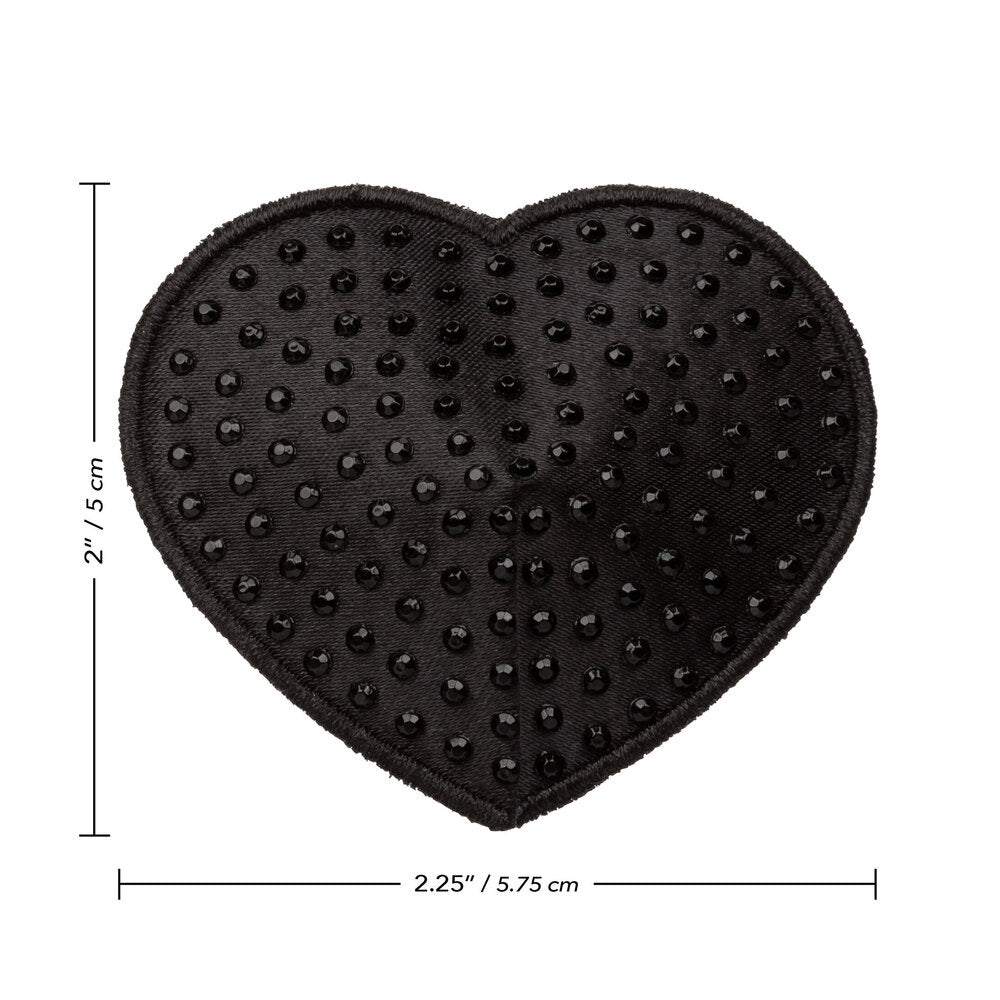 Radiance Black Heart Pasties|Front View|"black heart pasties - front view"