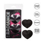 Radiance Black Heart Pasties|Side View|"black heart pasties - side view"