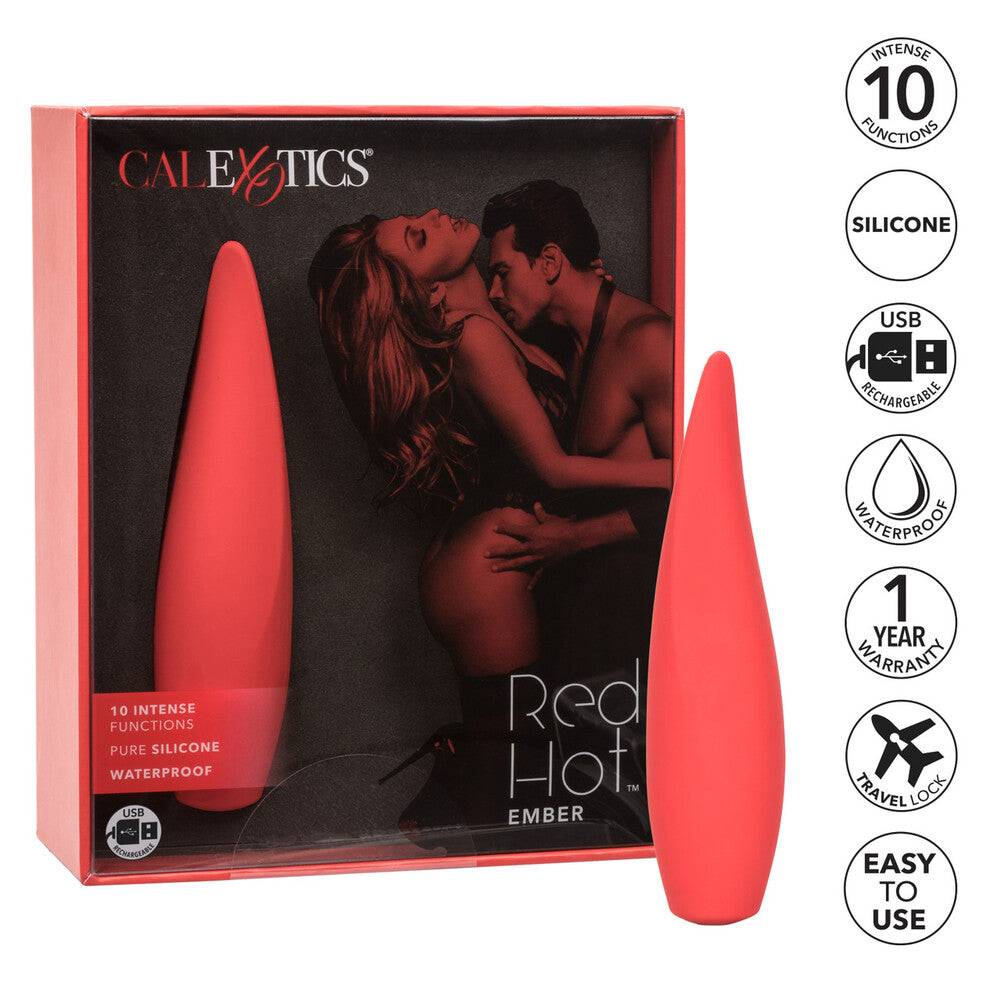Red Hot Ember Rechargeable Vibrator|Kit View|"Complete pleasure system - kit view"