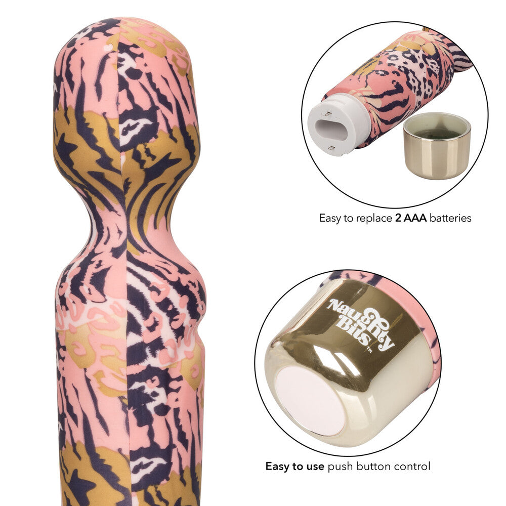 Naughty Bits WTF Wand | Angle | "ergonomic handle grip - angle view"