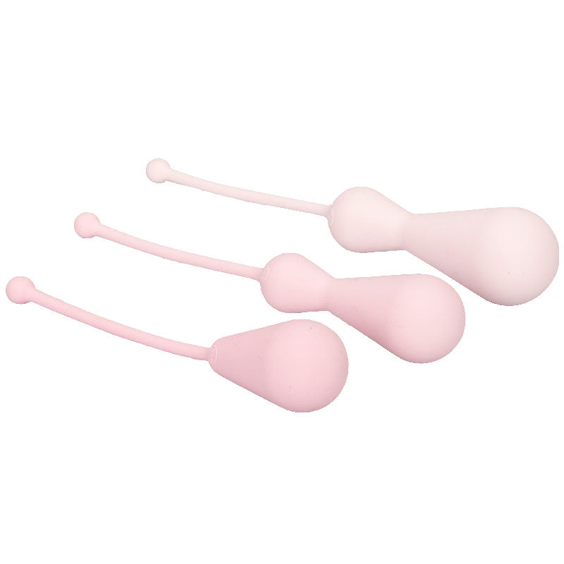 Inspire-Weighted-Silicone-Kegel-Training-Kit|Side View|"progressive weight design-side view"