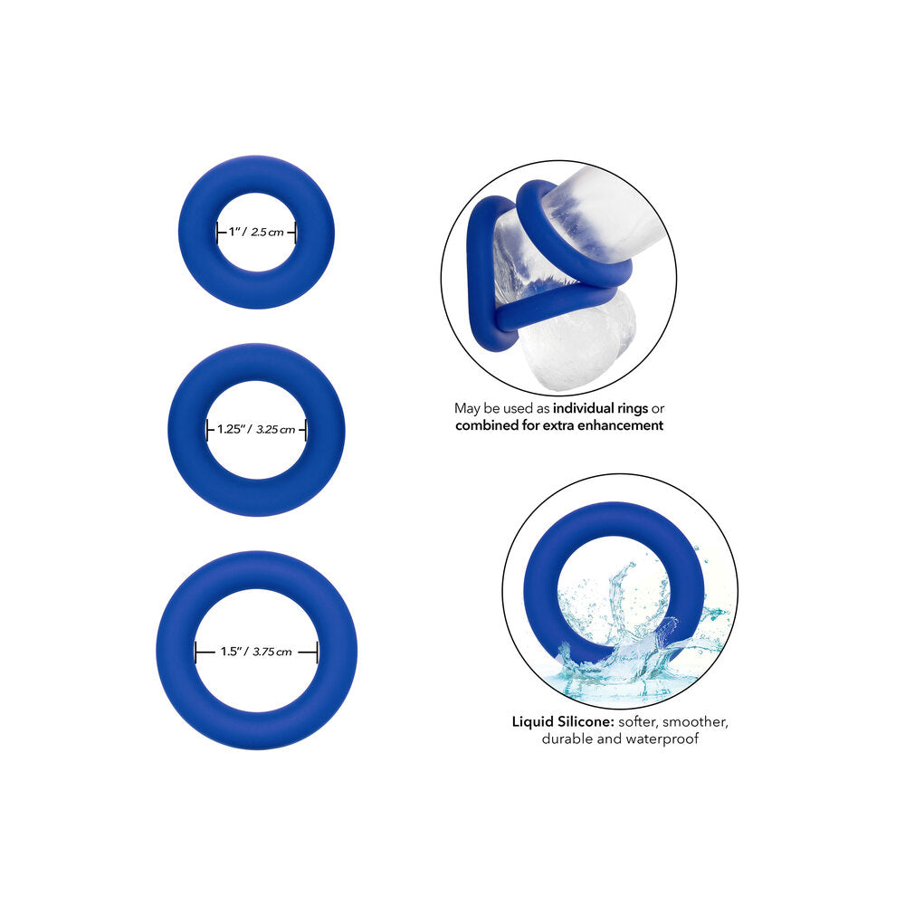Admiral Universal Cock Ring Set Blue|Back View|"quality build - back view"
