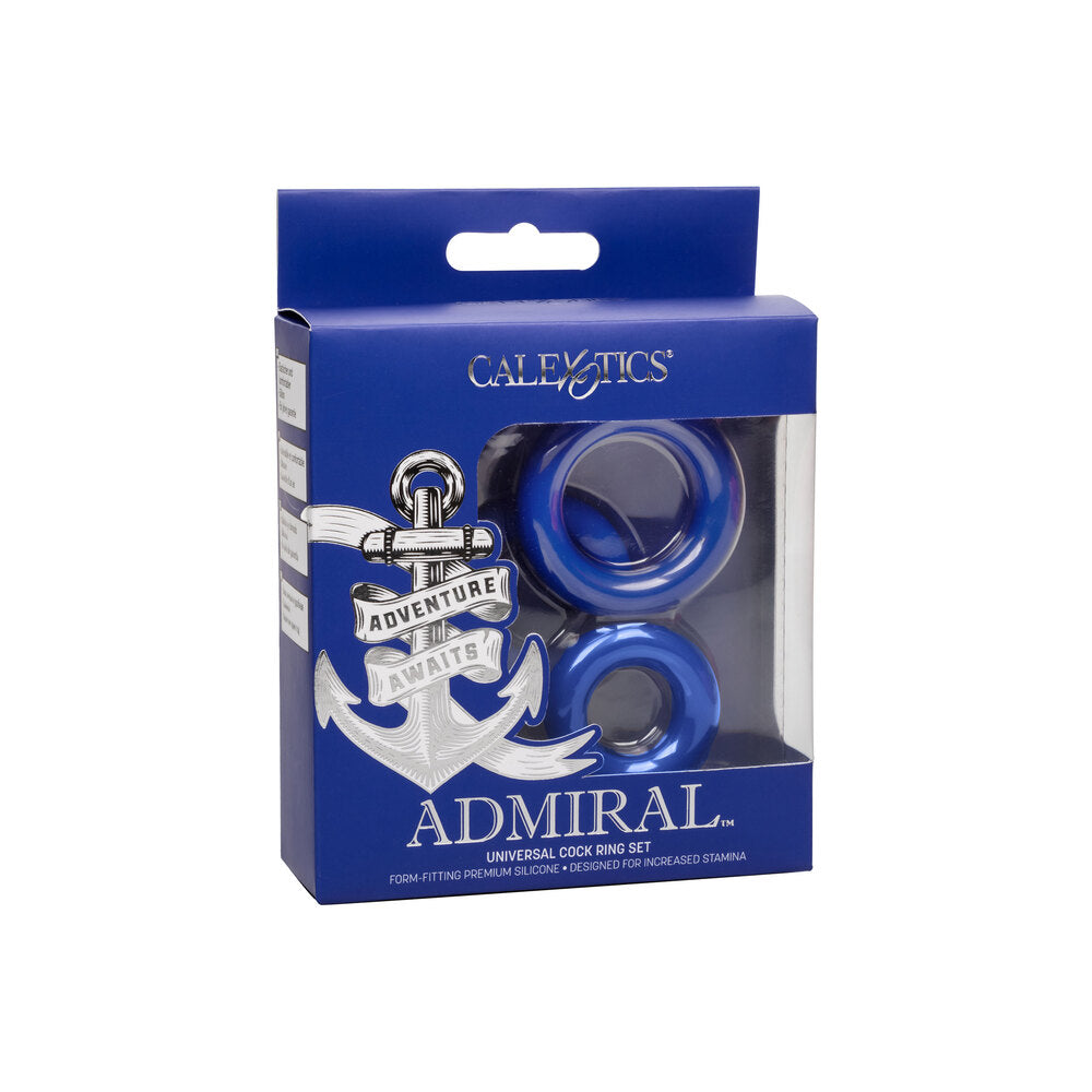 Admiral Universal Cock Ring Set Blue|Detail View|"surface detail - detail view"