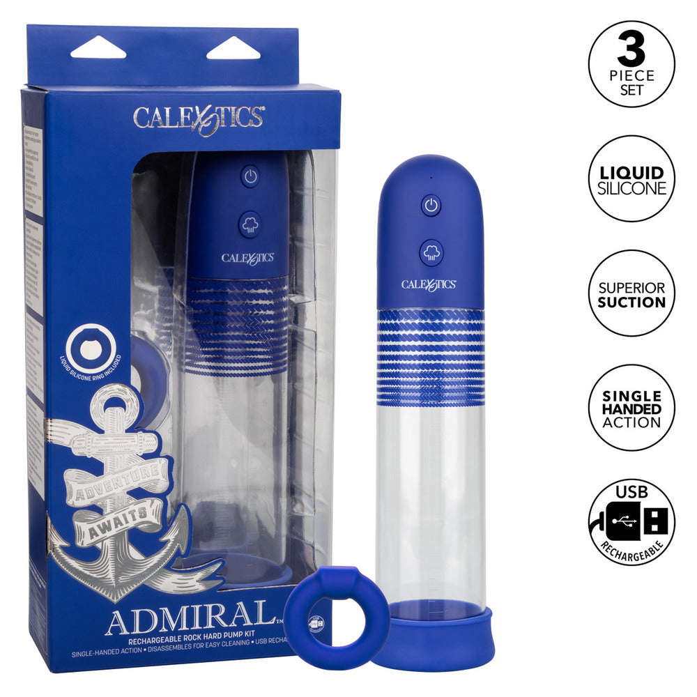 Admiral Rechargeable Pump Kit|Kit View|"Premium electric enhancement kit with accessories - kit view"