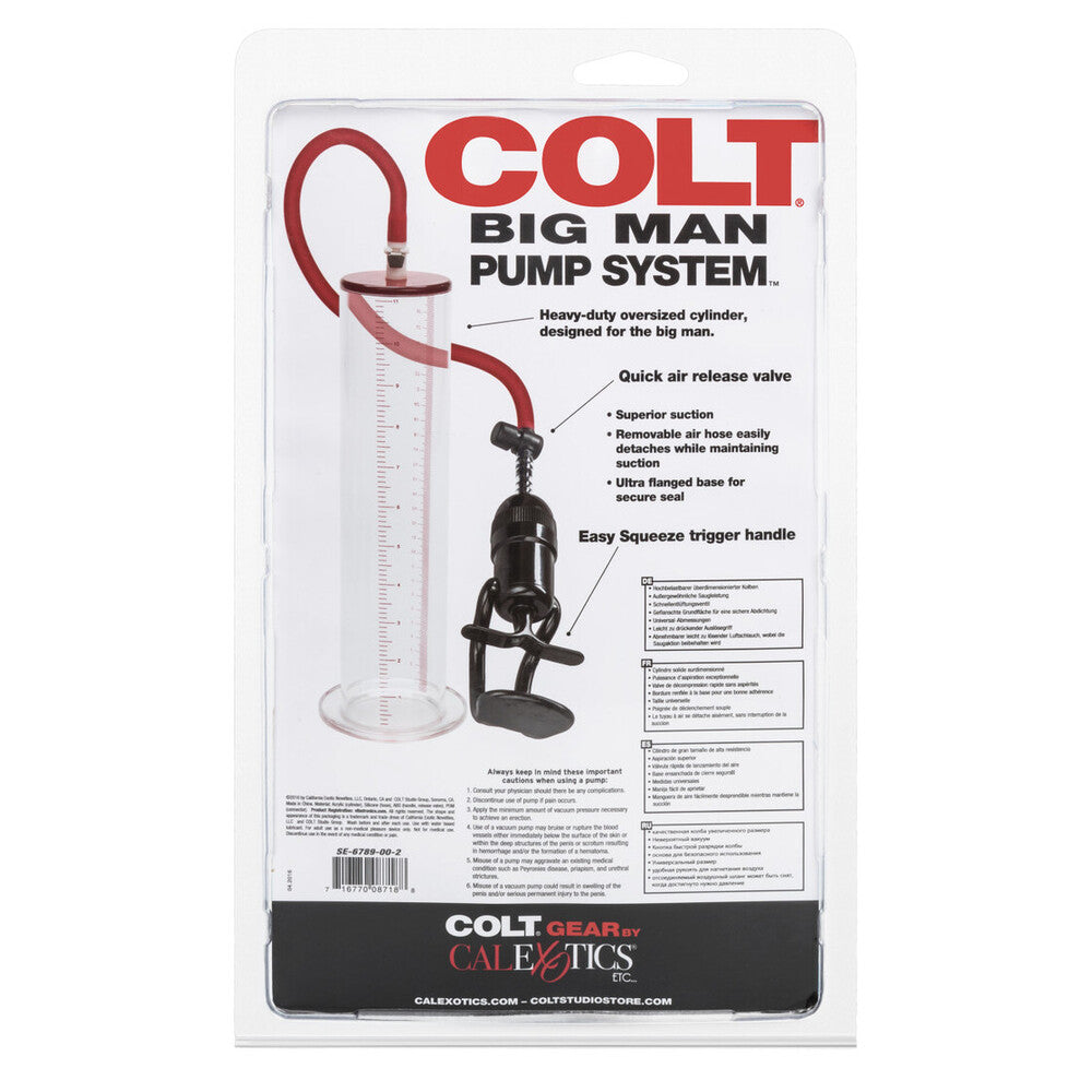 COLT Big Men Pump System|Detail View|"Heavy-duty seal with safety release valve - detail view"