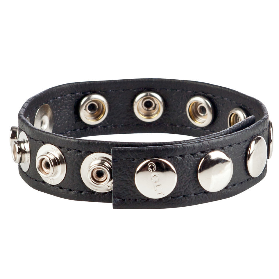 Colt Leather Cock and Ball Strap|Side View|"strap detail - side view"