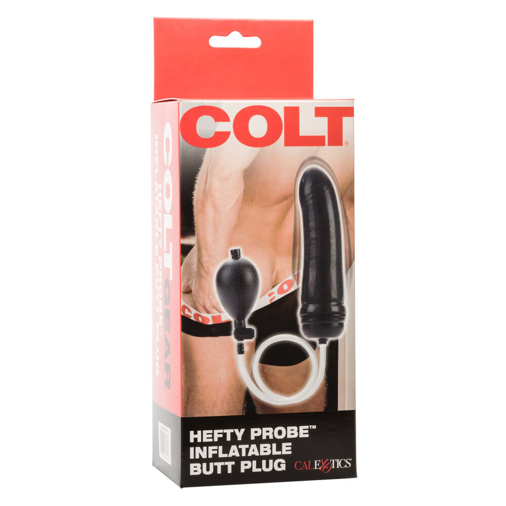 COLT-Hefty-Probe-Inflatable-Dildo-Black|Detail View|"precision control interface-detail view"