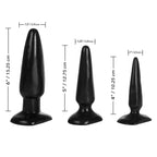 COLT-Anal-Trainer-Kit-Butt-Plugs|Side View|"kit components-side view"