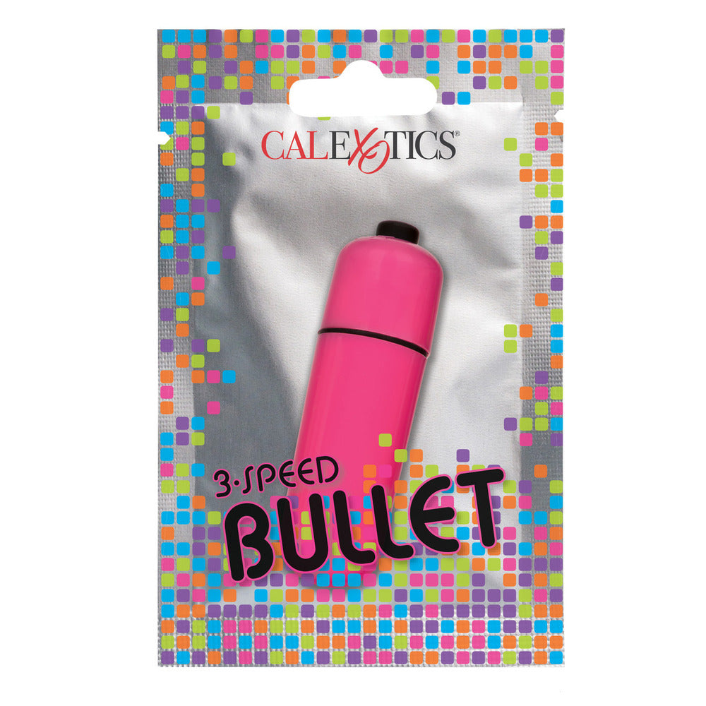 Foil-Pack-3Speed-Bullet-Vibrator-Pink|Side View|"portable bullet design-side view"