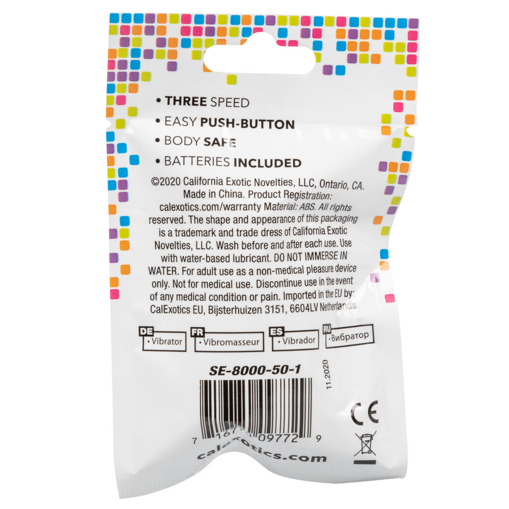 Foil-Pack-3Speed-Bullet-Vibrator-Pink|Detail View|"speed control interface pink-detail view"