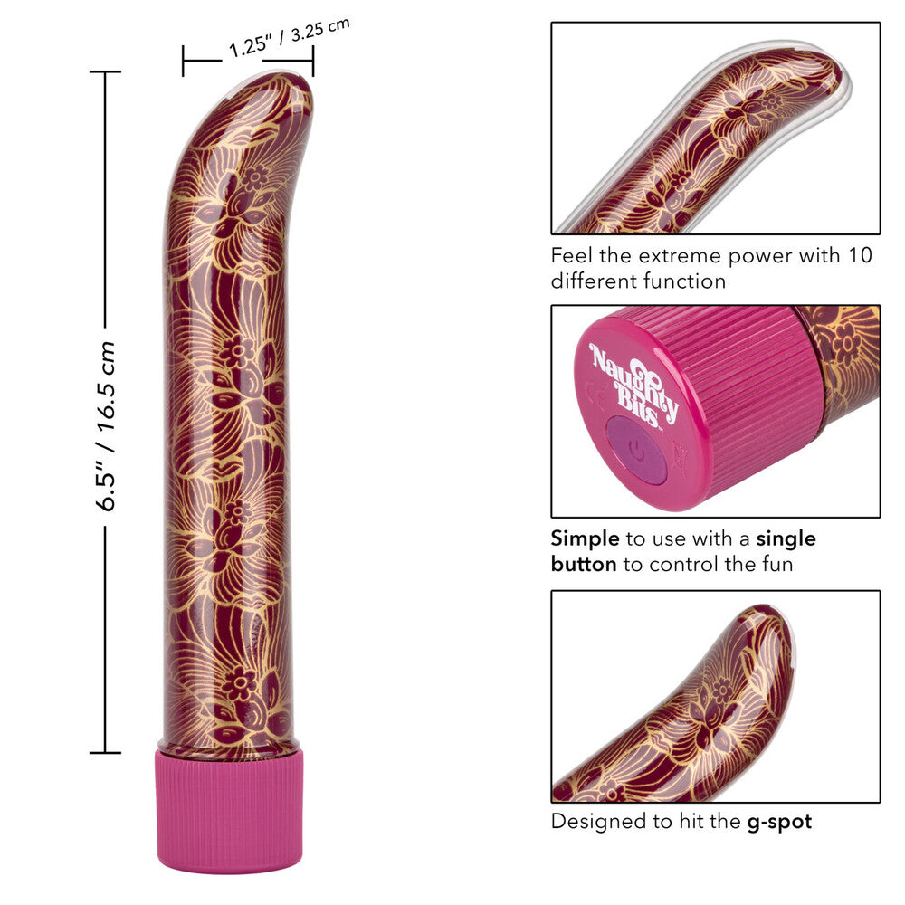 Naughty-Bits-Oh-My-GSpot-Vibrator|Side View|"curved design-side view"