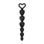 Black Silicone Anal Beads|Front View|"black silicone beads-front view"|