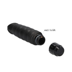 Ribbed Vibrator Black|Back View|"quality build - back view"