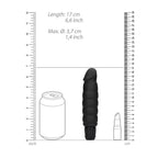 Ribbed Vibrator Black|Detail View|"surface detail - detail view"