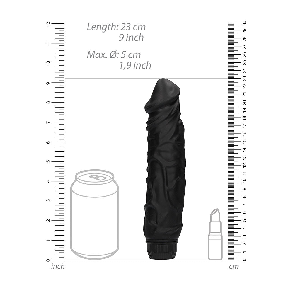 Realistic Vibrator Black|Detail View|"surface detail - detail view"
