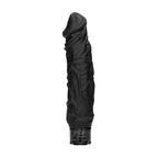 Realistic 10 Speed Vibrator Black|Front View|"speed design - front view"