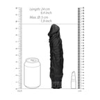 Realistic 10 Speed Vibrator Black|Detail View|"surface detail - detail view"
