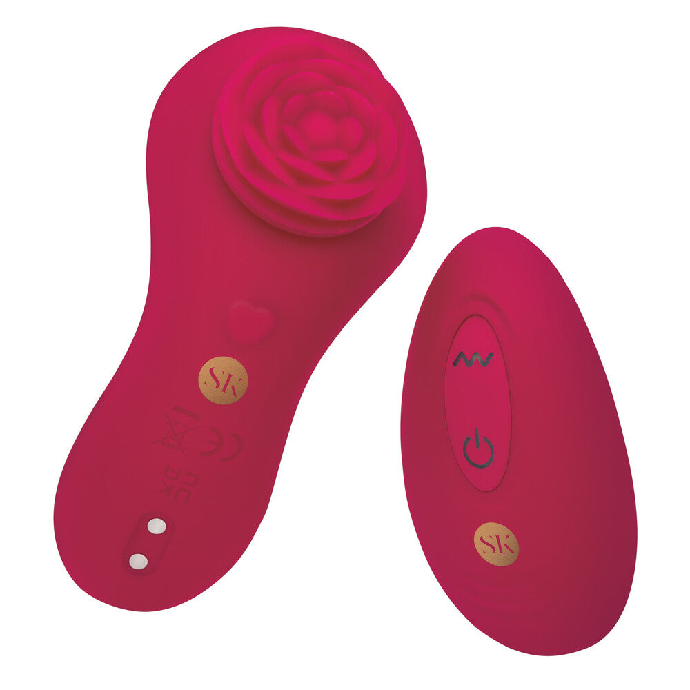Secret Kisses Rosegasm Rose Surprise Panty Vibe|Front View|"Rose panty vibrator - front view"