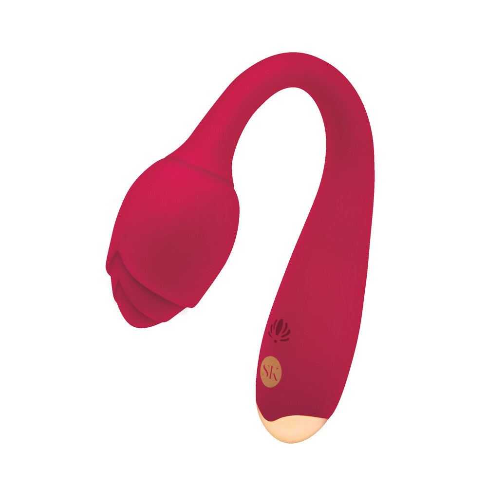 Secret-Kisses-Rosegasm-Long-Stem-Vibrating|Front View|"rose vibrator-front view"