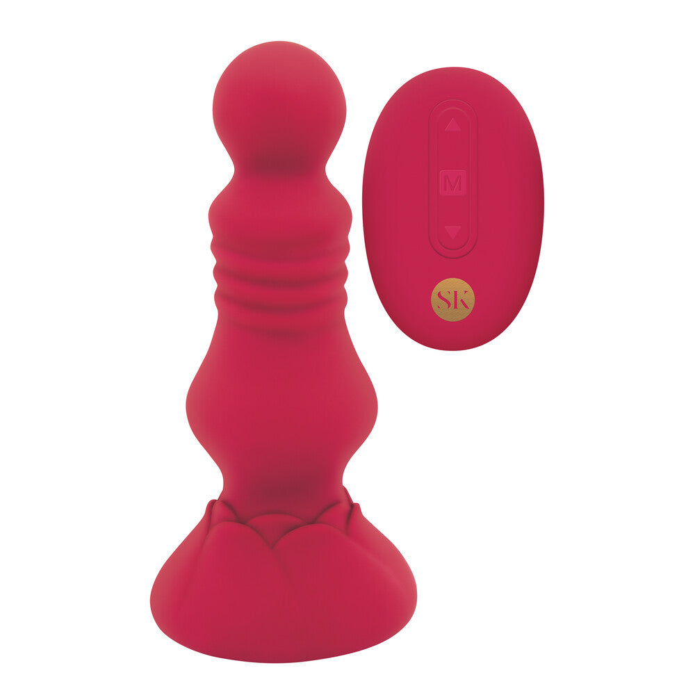 Secret-Kisses-Remote-Floret-Vibrating-Butt-Plug|Front View|"vibrating butt plug remote-front view"